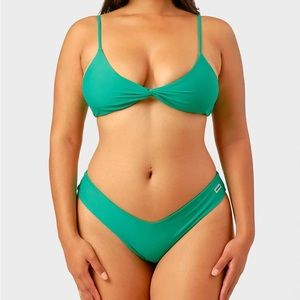 Bikini Black Bough Swim emerald
